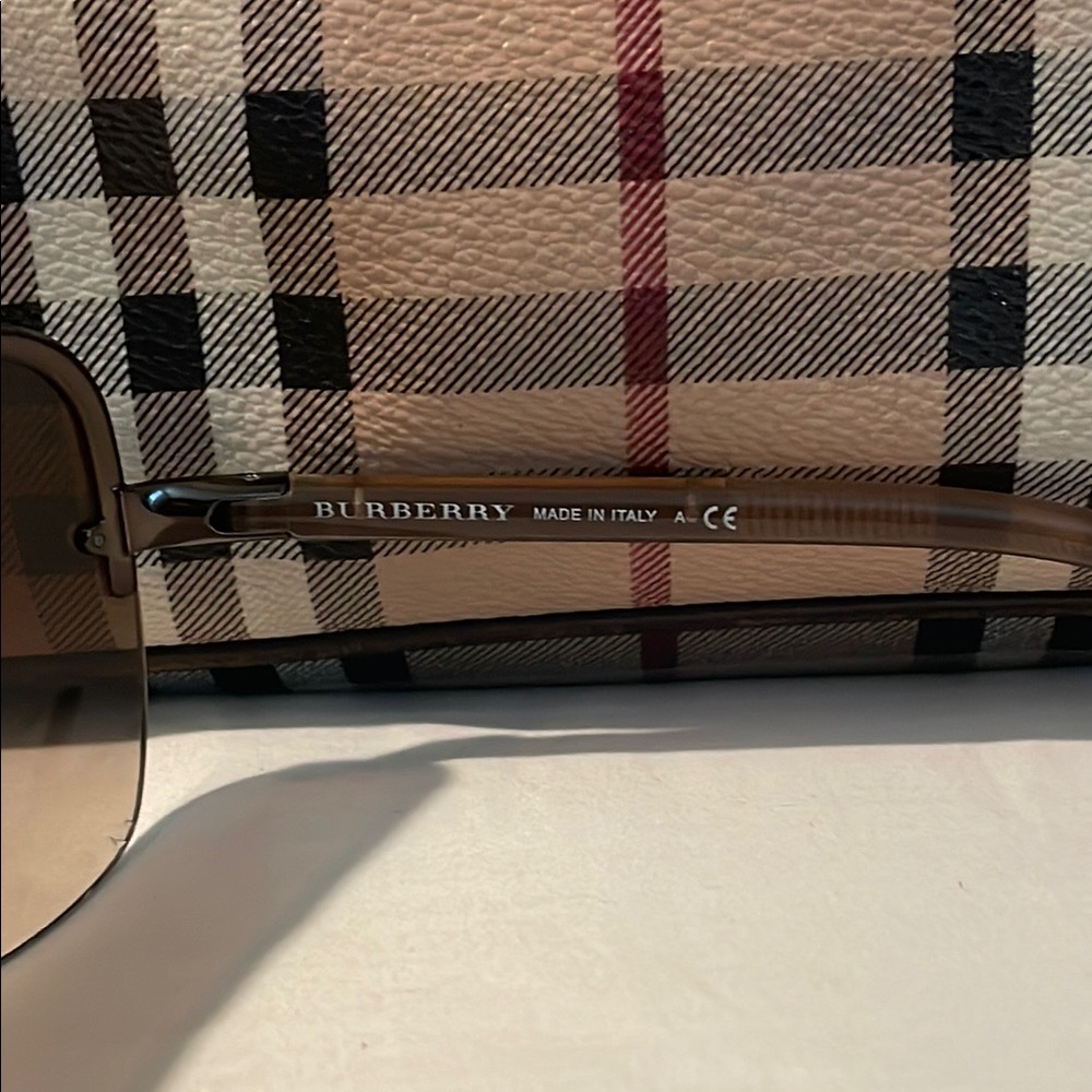 Burberry Beige and Black Checkered Tote with Sunglasses - Picture 2 of 4
